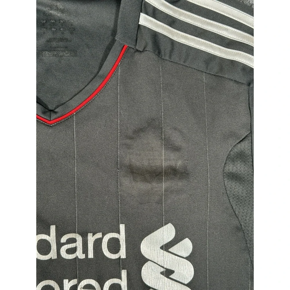 Adidas Liverpool FC 2011/2012 Away Football Shirt Mens Small Gray Jersey